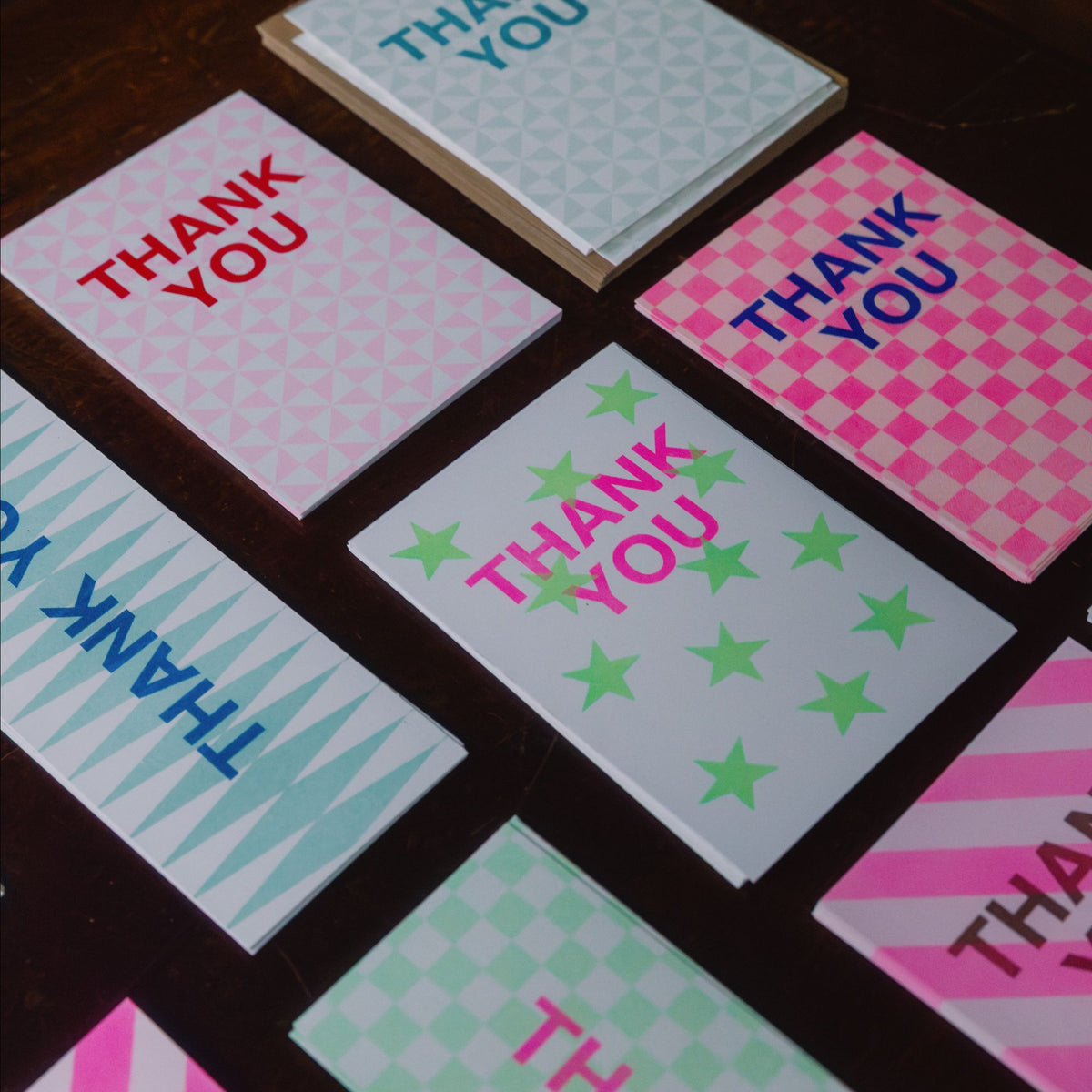 Thank You Cards Multipack – 12 Assorted, A6, Riso Printed