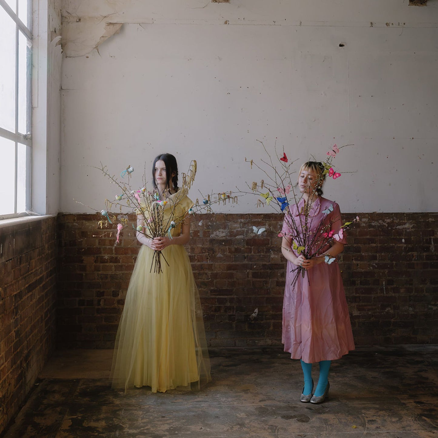A Pair of Budgie feather Bird Clip Decorations