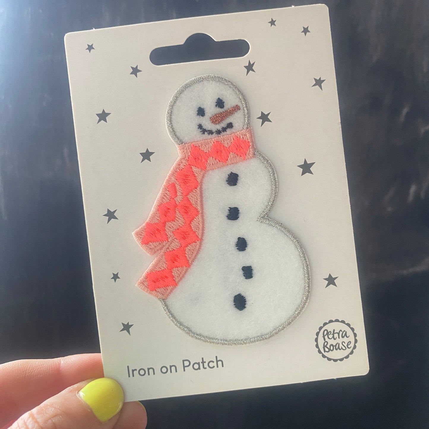 Snowman Iron on Patch