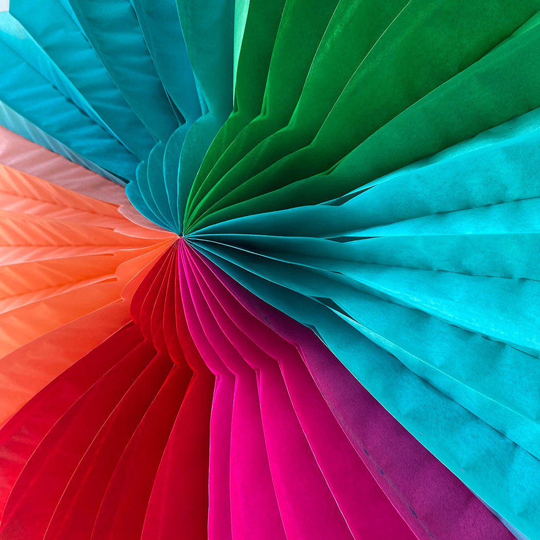Petra Boase | Colourful paper fan detail