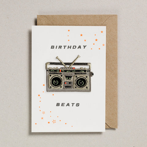 Iron on Patch Card - Boom Box