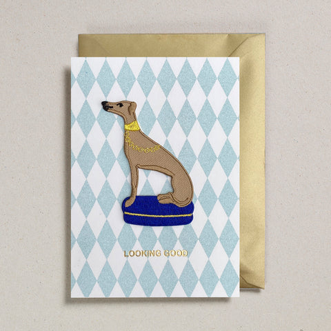 Iron on Patch Card - Whippet