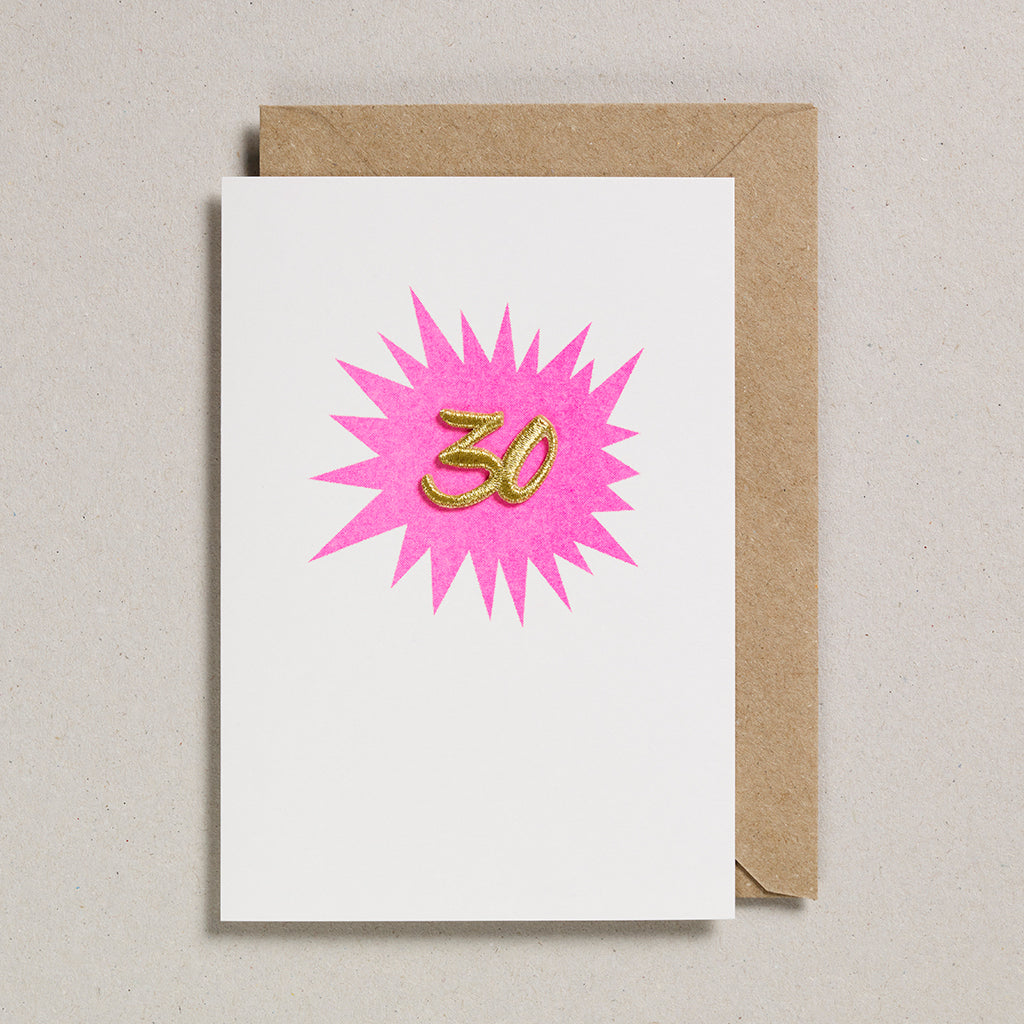 Embroidered Age - 30 Pink