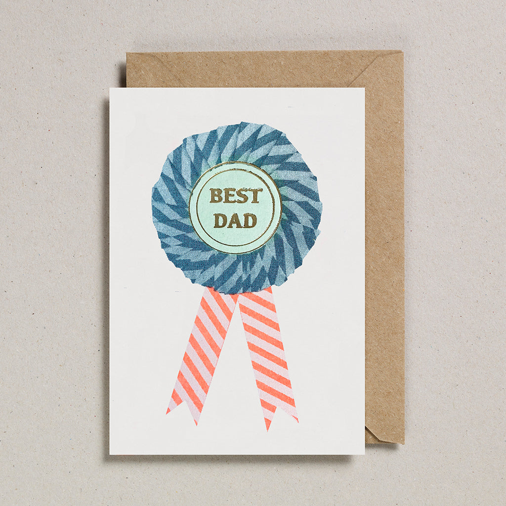 Riso Rosette Cards - Best Dad
