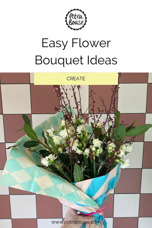 Foraged Flower Bouquet in Petra boase Pattern Tissue Papers