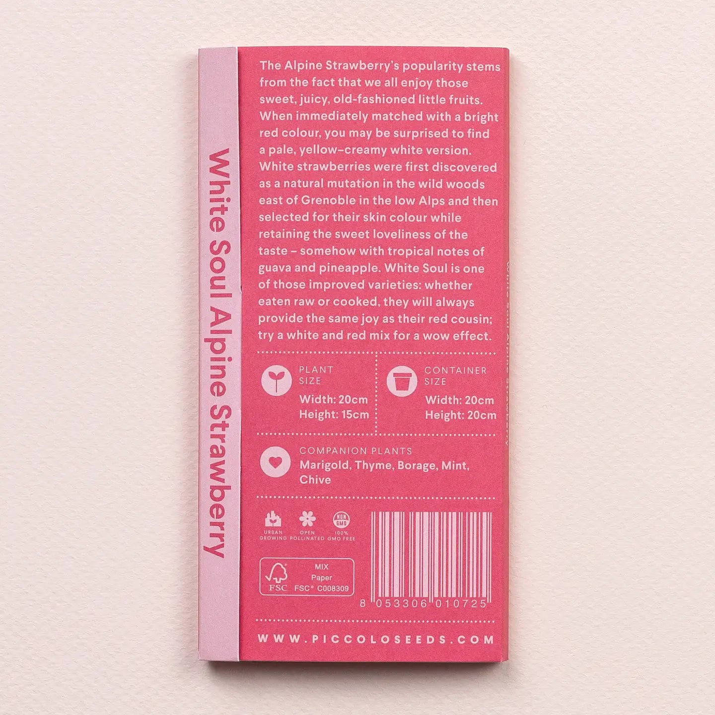 White Soul Alpine Starwberry Seeds | Piccolo