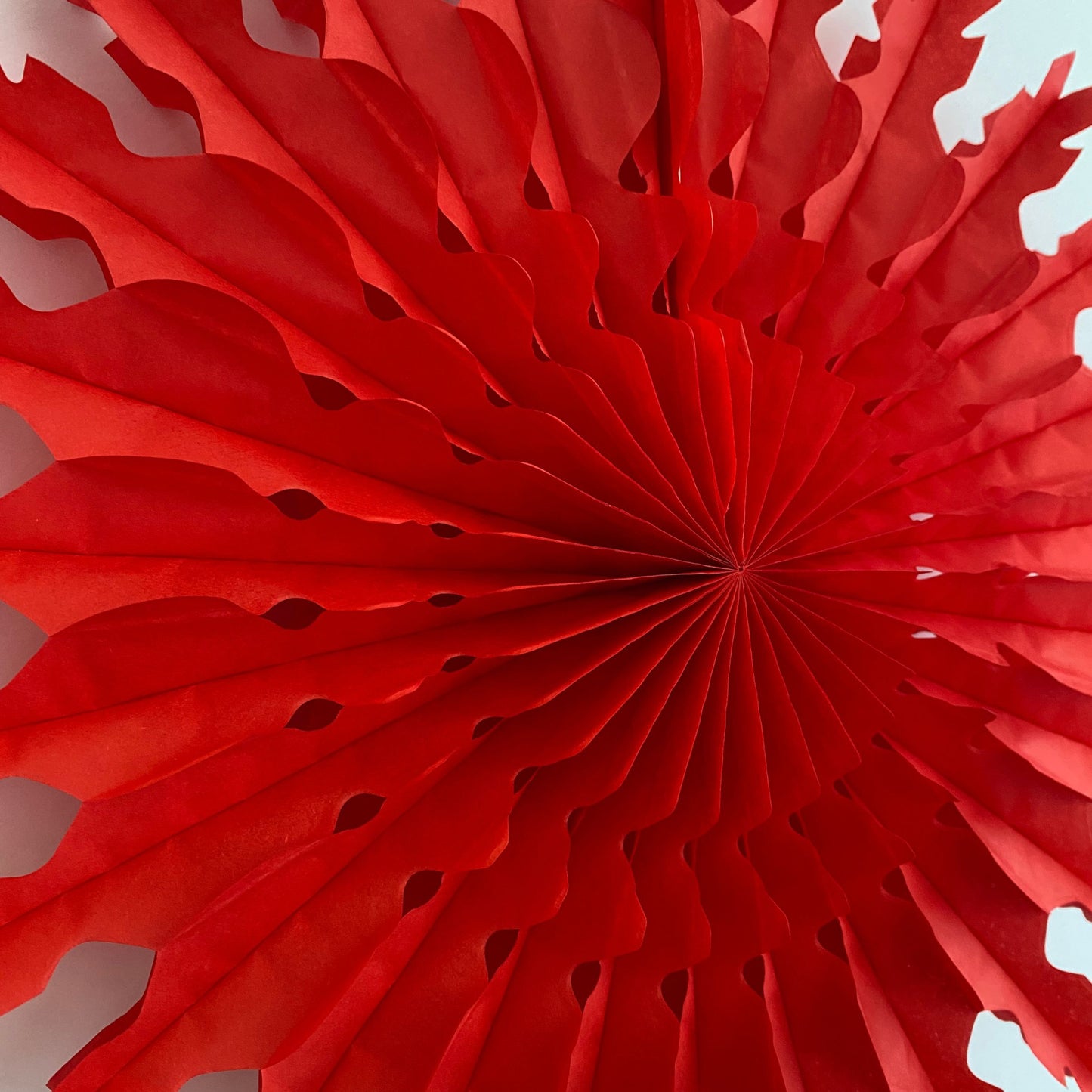 Paper Fan Decoration - Red