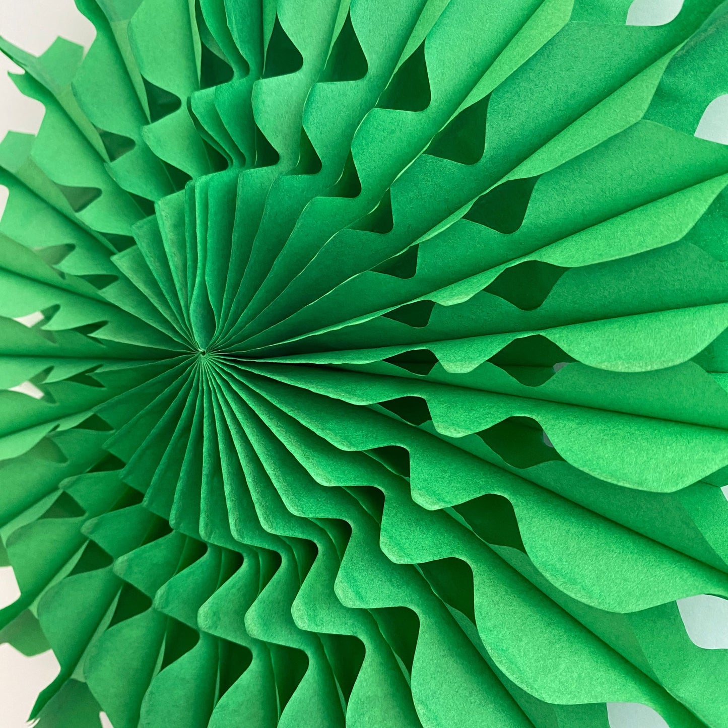 Green Tissue Paper Fan Hanging Decoration
