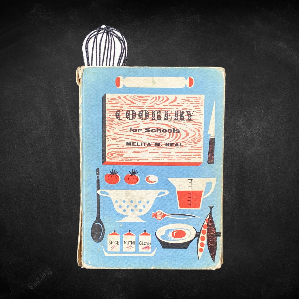 Retro Whisk Embroidered Fabric Bookmark