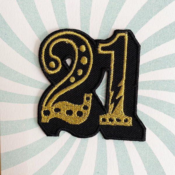 Iron on Big Number Greeting Card - 21