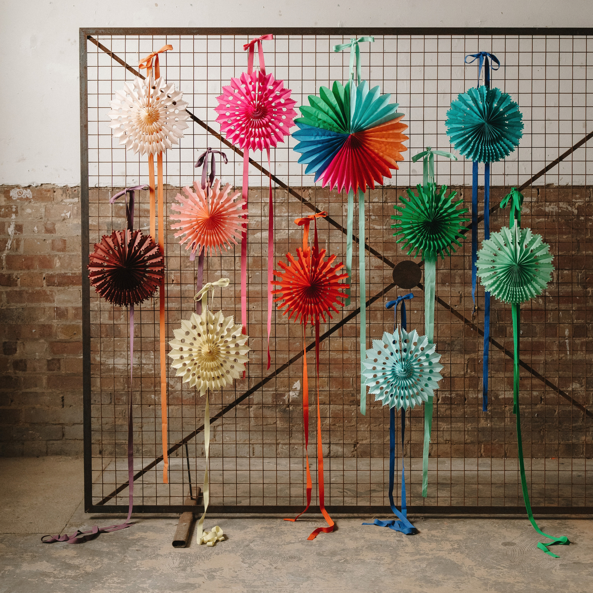 Paper Fan Decoration - Multi Colour