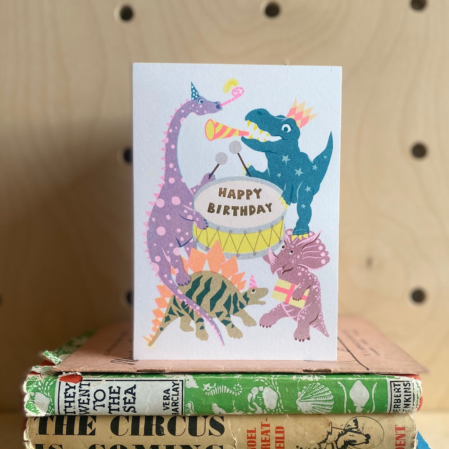 Kids Happy Birthday Card- Dinosaurs Party