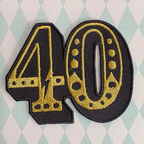 Iron on Big Number Greeting Card - 40