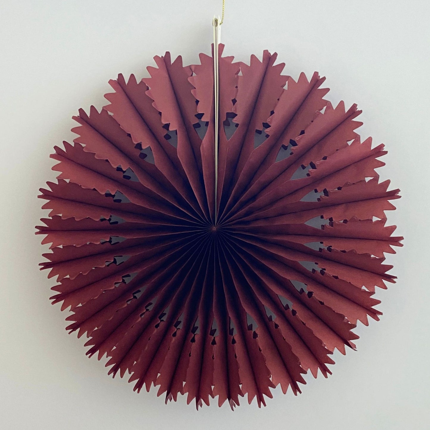 Chestnut Brown Tissue Paper Snowflake Hanging Decoration