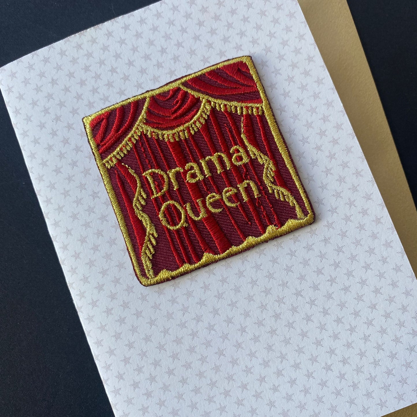 Drama Queen Iron On Patch Greeting Card