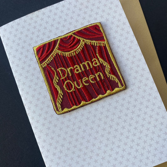 Drama Queen Iron On Patch Greeting Card