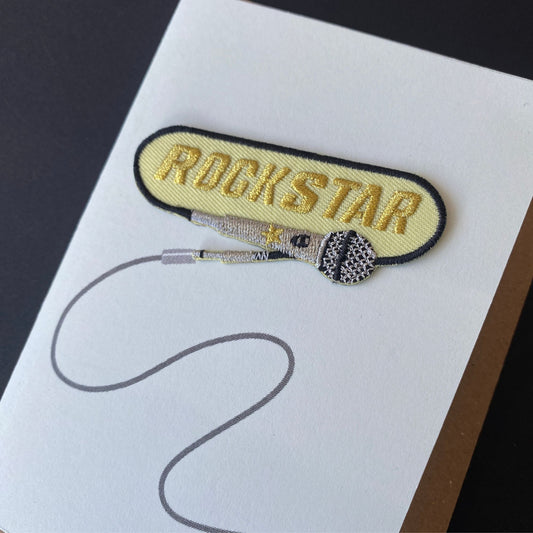 Rockstar Iron On Patch Greeting Card