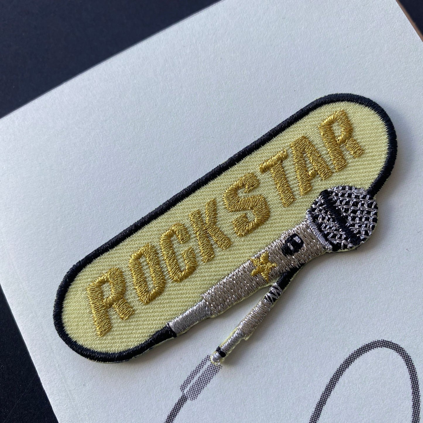 Rockstar Iron On Patch Greeting Card