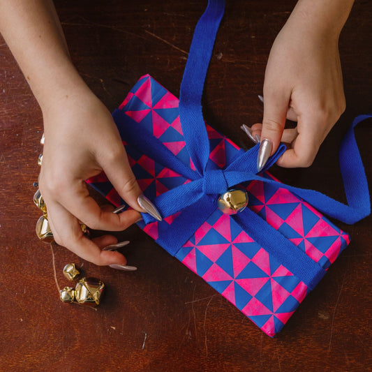 Luxury Tissue Paper - Cobalt  & Flouro Pink