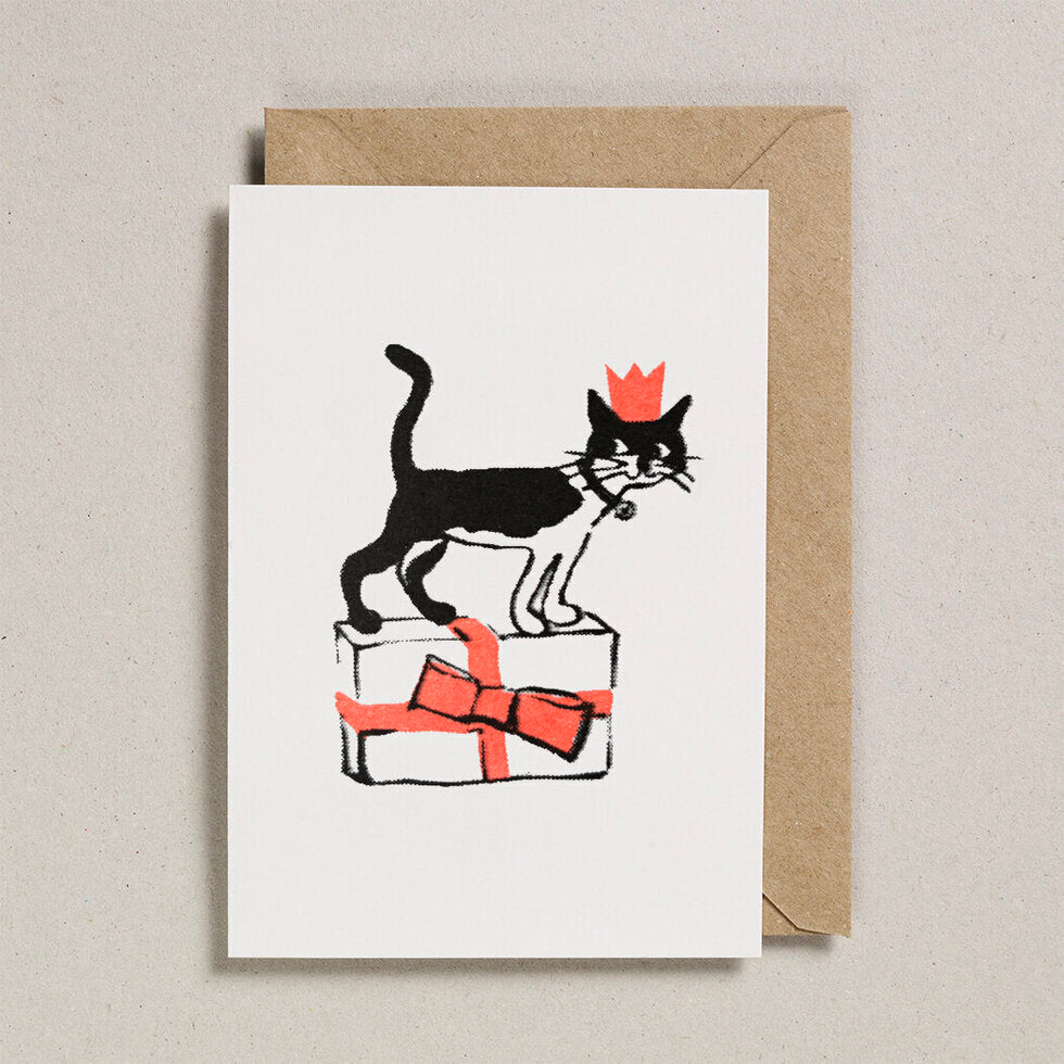 Cheeky Cat eco Christmas card pack | Petra Boase