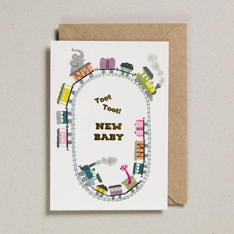 Toot Toot New Baby Greeting Card