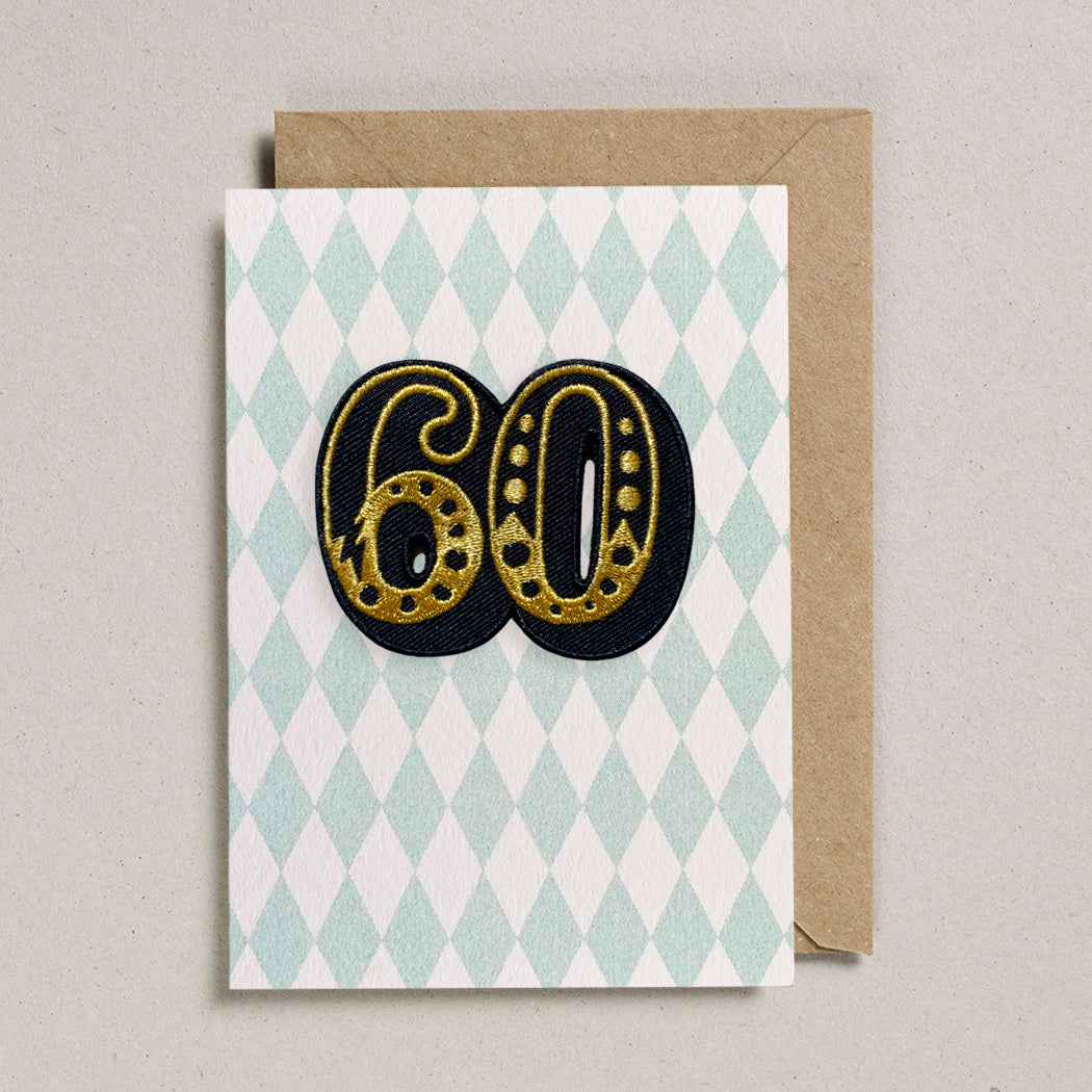 Iron on Big Number Greeting Card - 60