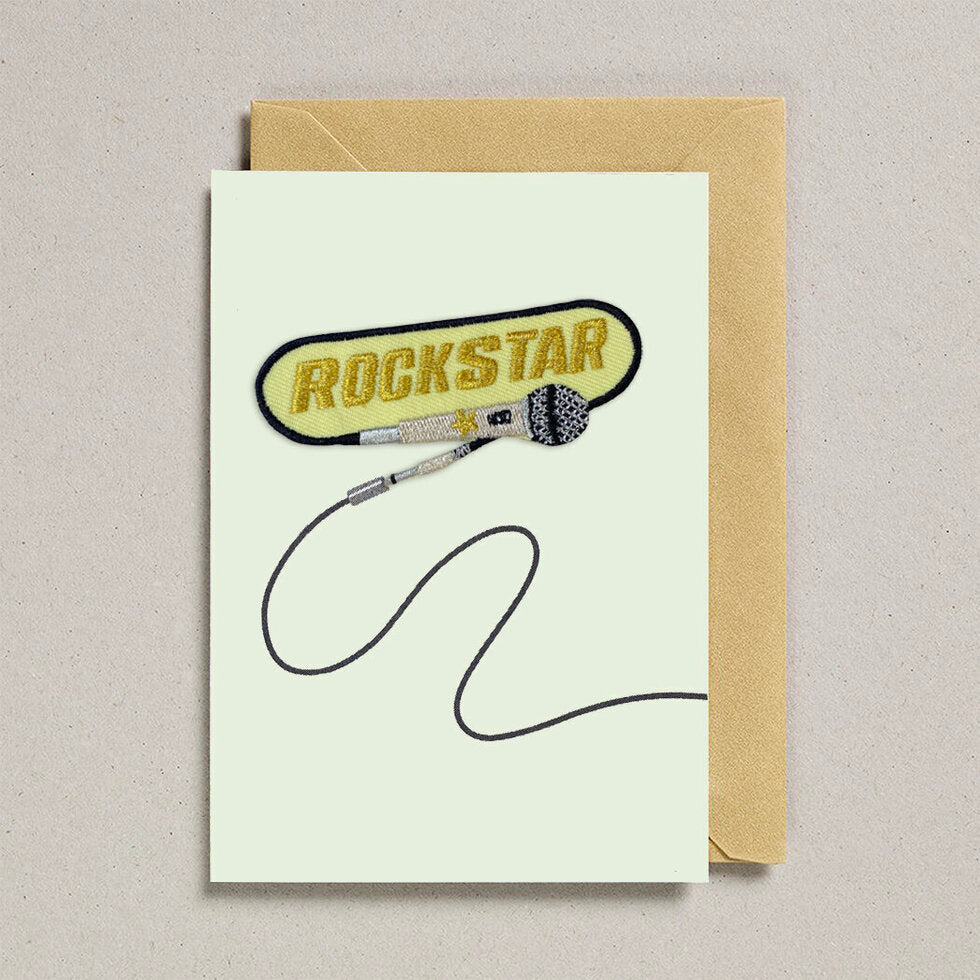 Rockstar Iron On Patch Greeting Card