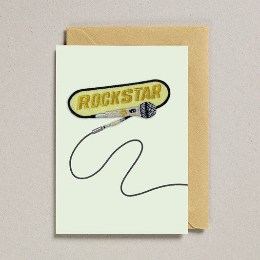 Rockstar Iron On Patch Greeting Card