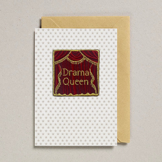 Drama Queen Iron On Patch Greeting Card
