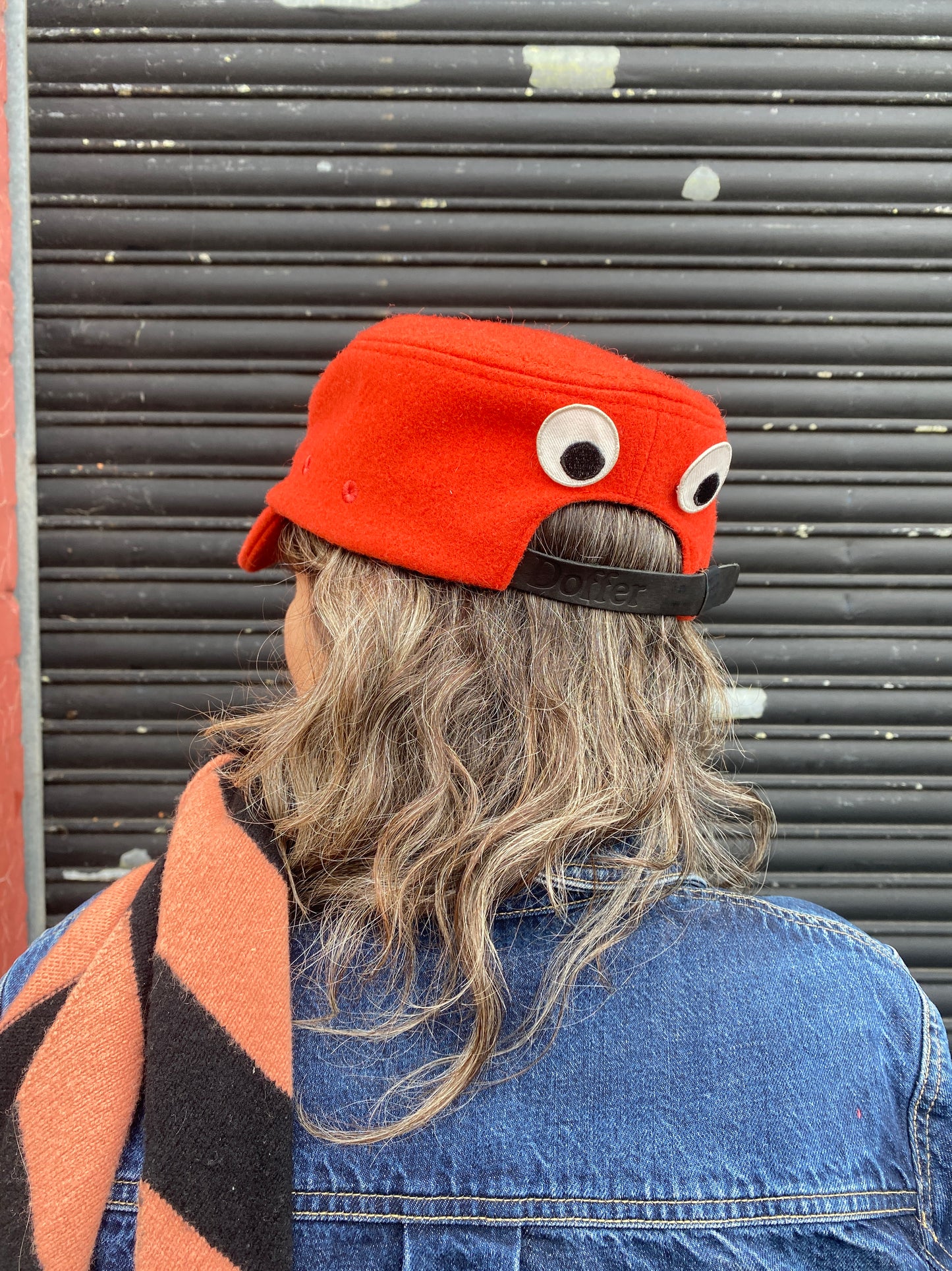Googly eye iron on patches on cap | Petra Boase