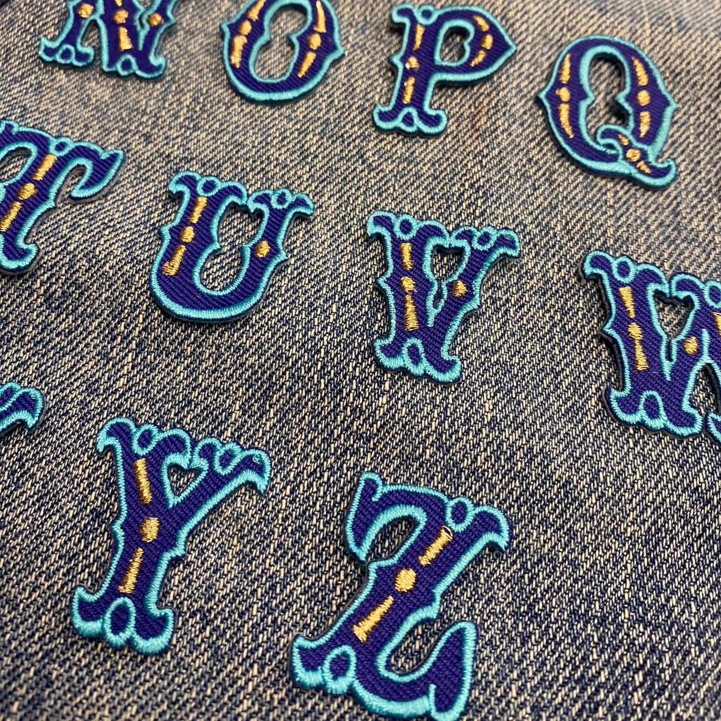 Alphabet Patches - "E” Blue