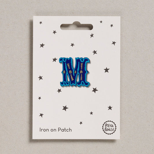 Alphabet Patches - “M” Blue