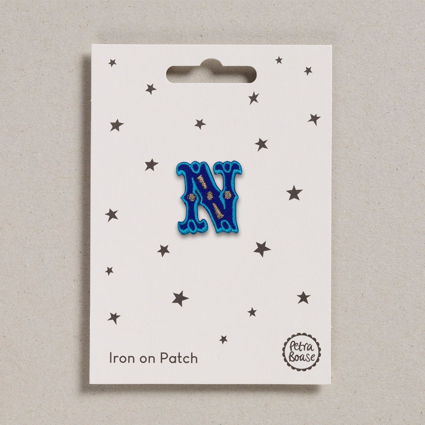 Alphabet Patches - “N” Blue