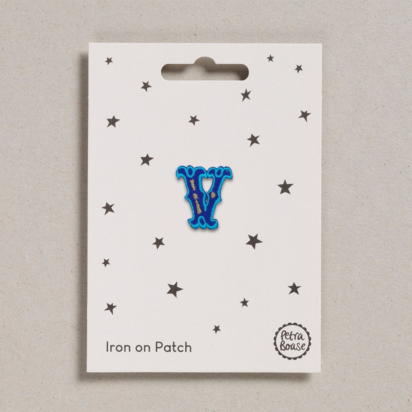 Alphabet Patches - “V” Blue