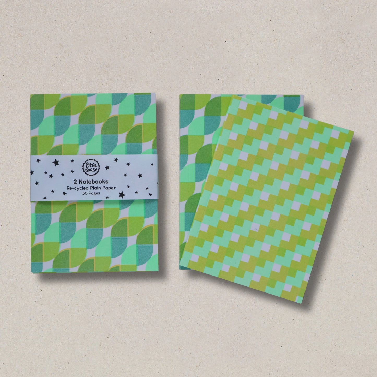 Set Of 2 Notebooks - Acid Green & Mint