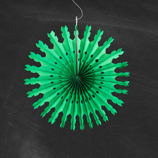 Paper Fan Decoration - Green