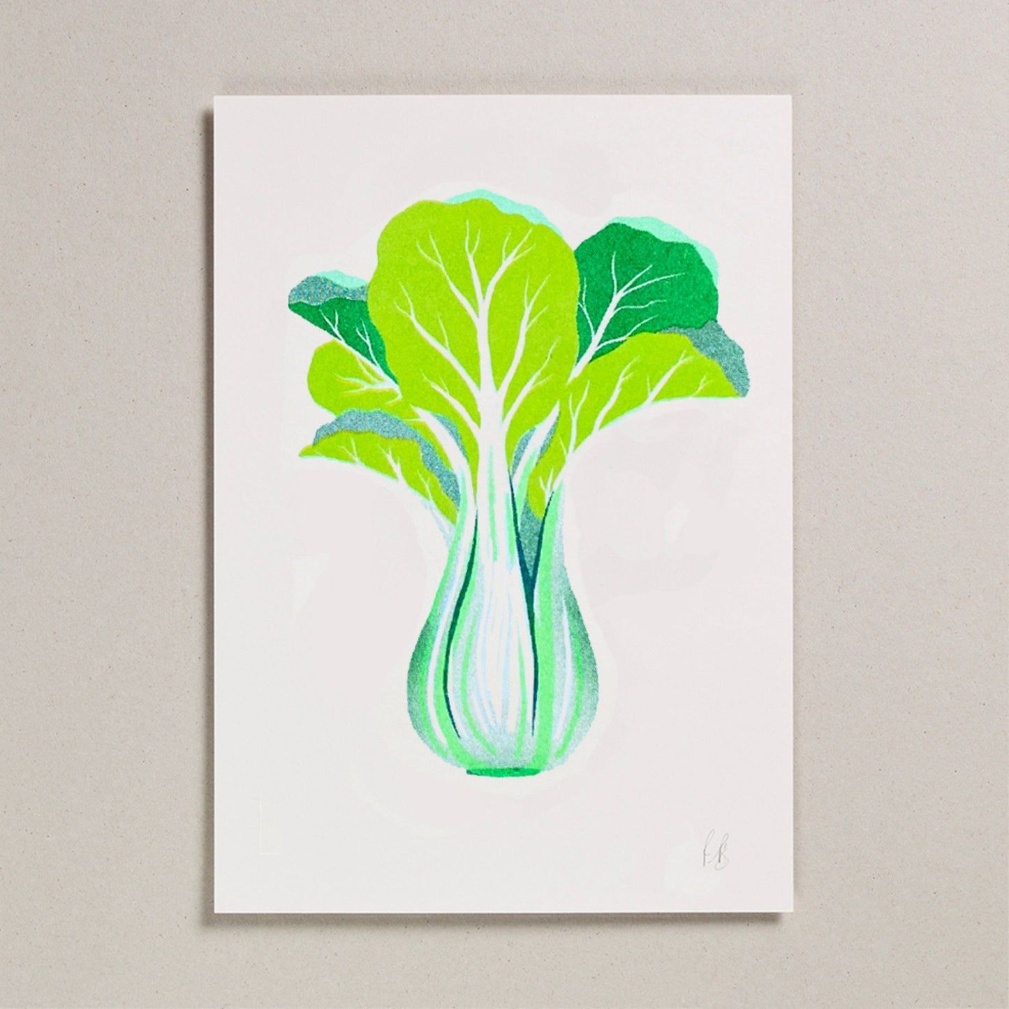 Pak Choi Risograph Print A4