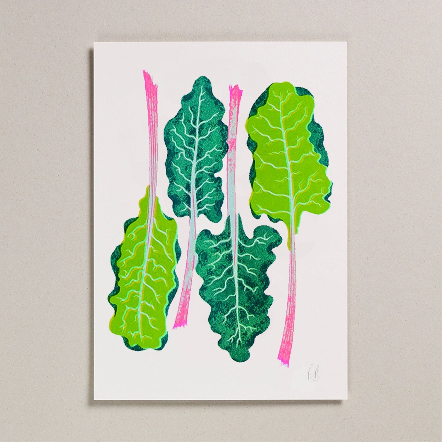 Chard Risograph Print A4