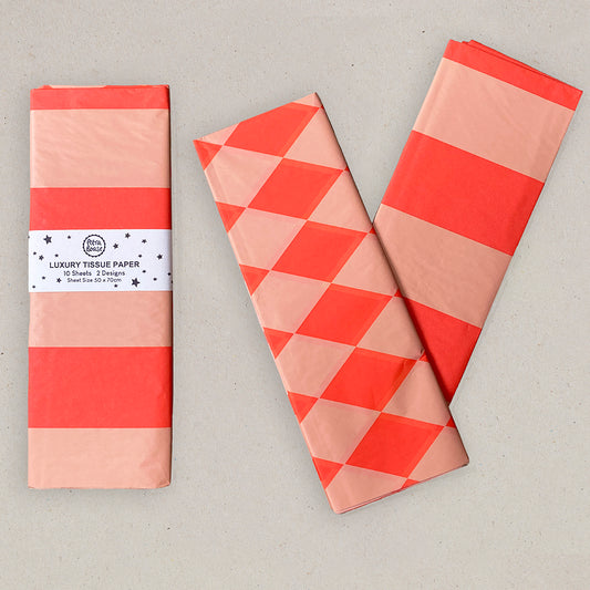 Luxury_Pattern_Tissue_Paper_Orange_and_Peach_Diamond_Pattern | Petra Boase