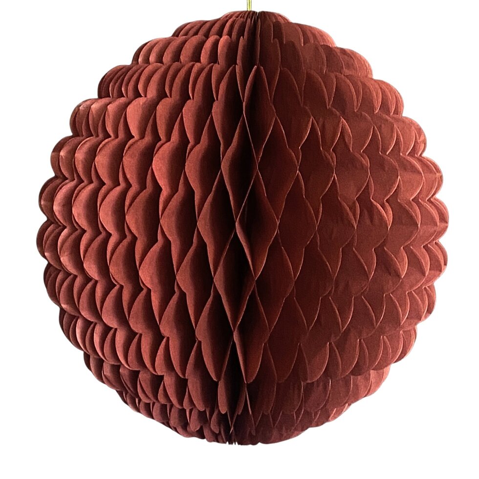 Chestnut Honeycomb Ball Tissue Paper Decoration – 35cm