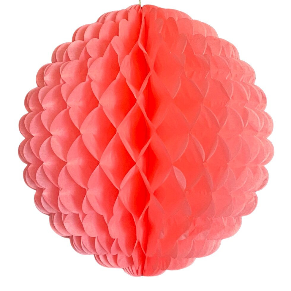 Rose Pink Honeycomb Ball Tissue Paper Decoration – 35cm