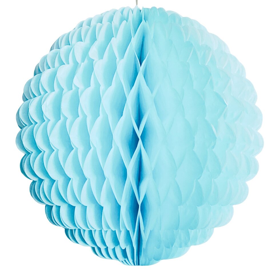 Pale Blue  Honeycomb Ball Tissue Paper Decoration – 35cm