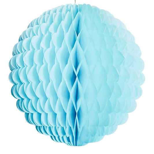 Pale Blue  Honeycomb Ball Tissue Paper Decoration – 35cm