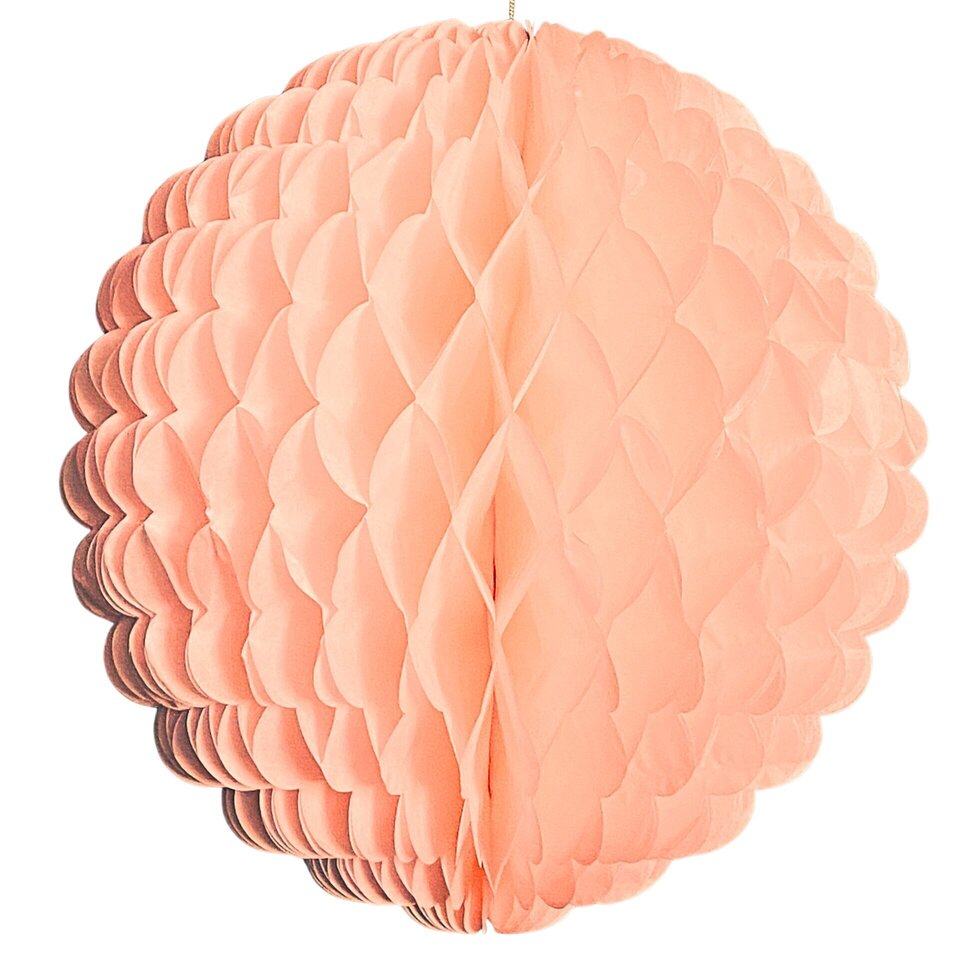 Pale Pink Honeycomb Ball Tissue Paper Decoration – 35cm