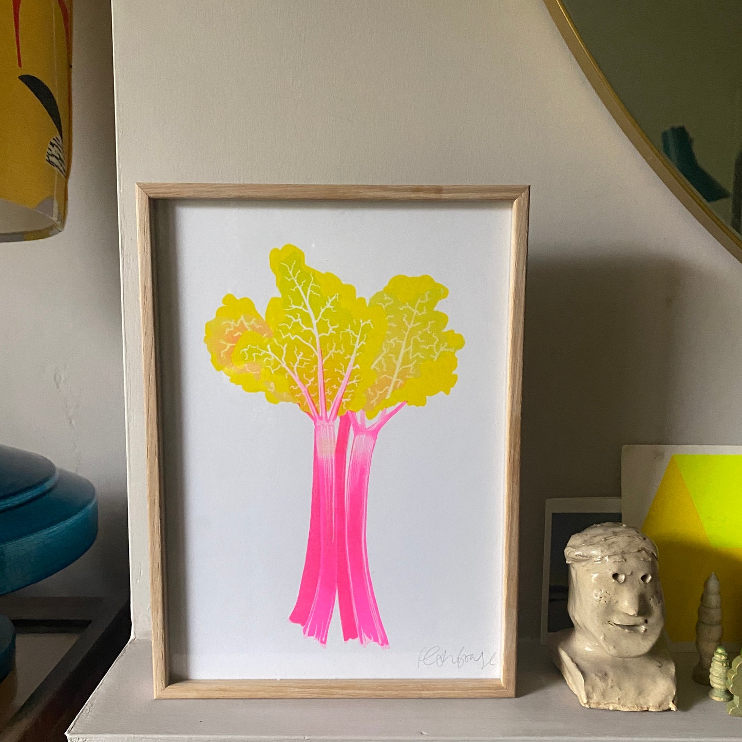 PEtra Boase | Framed Riso Print Rhubarb Art Print 