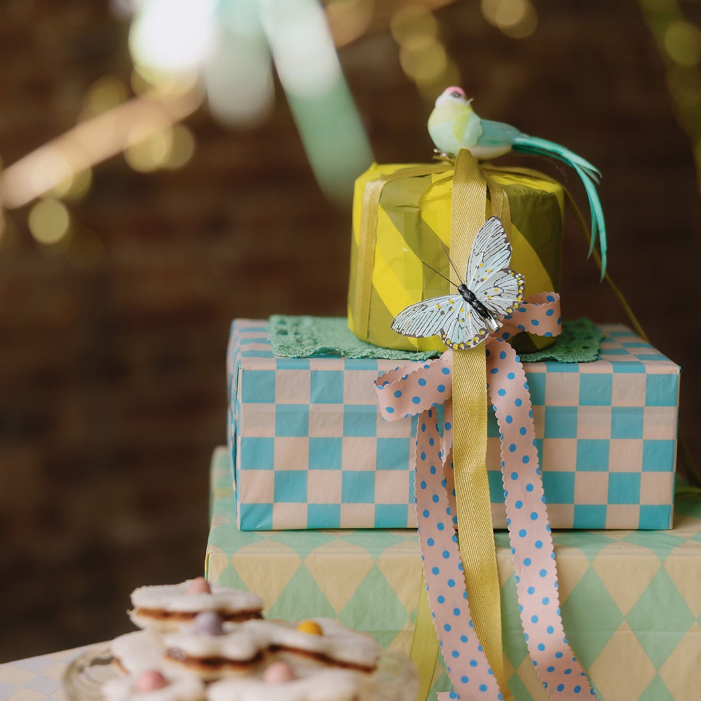 Set of 5 Colourful Feather Bird Clip Decorations