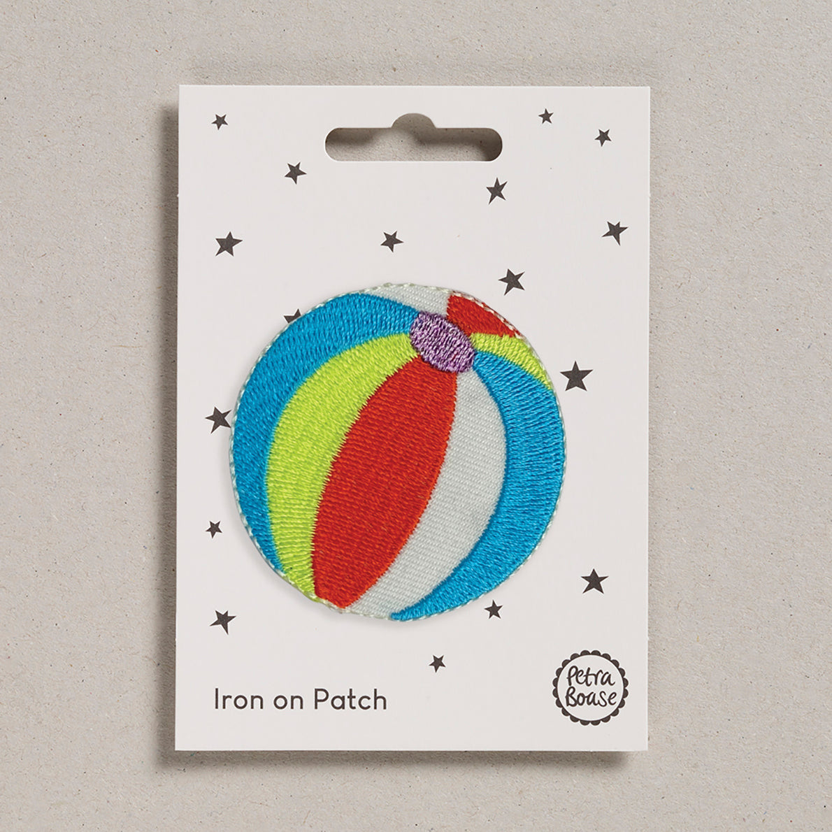 Retro Beach ball iron on embroidered patch 