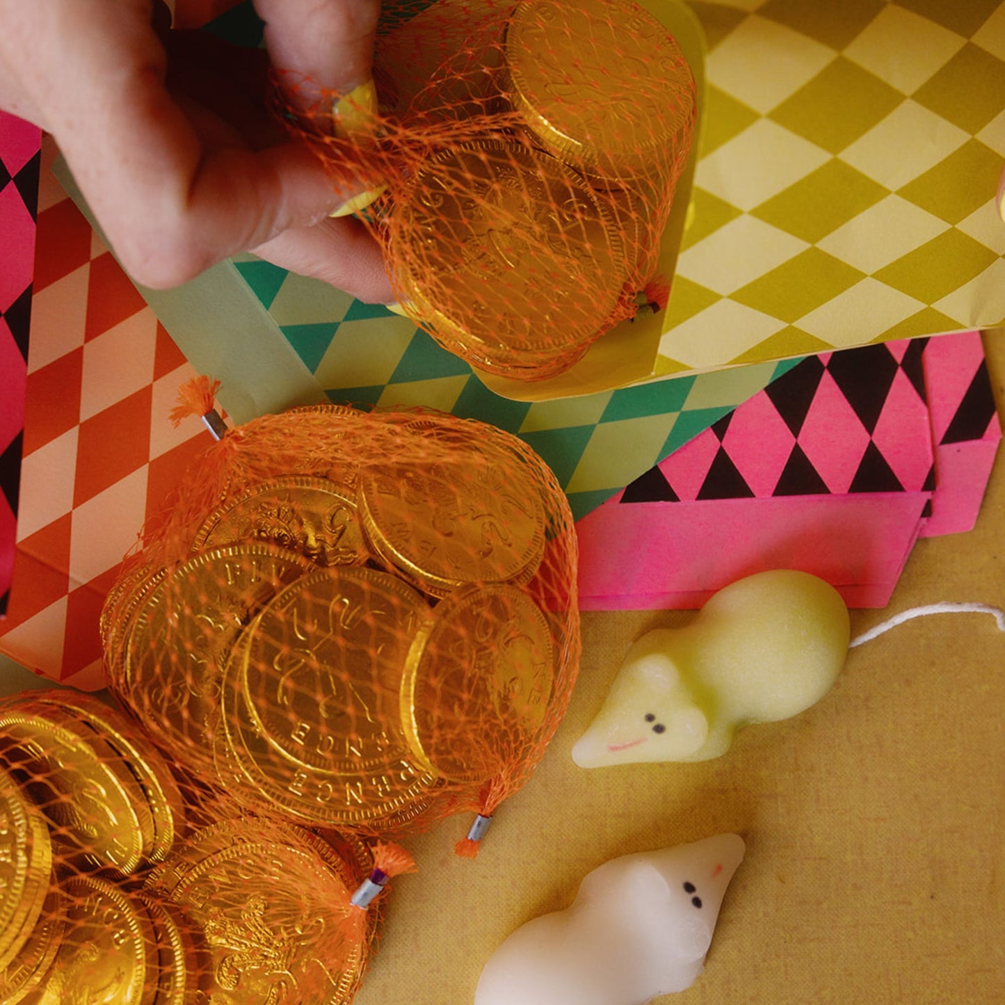 Petra Boase | Colourful paper bags for Christmas gifts 