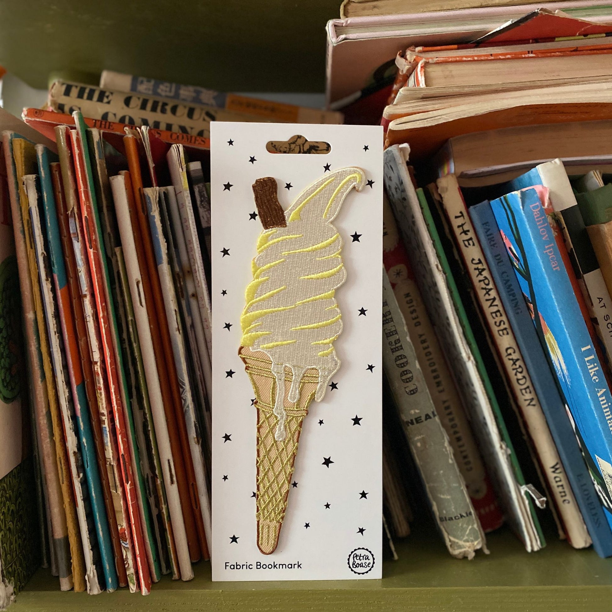 Petra Boase | Ice Cream Shaped Fabric Bookmark