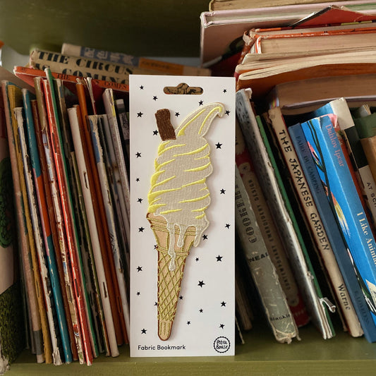 Petra Boase | Ice Cream Shaped Fabric Bookmark